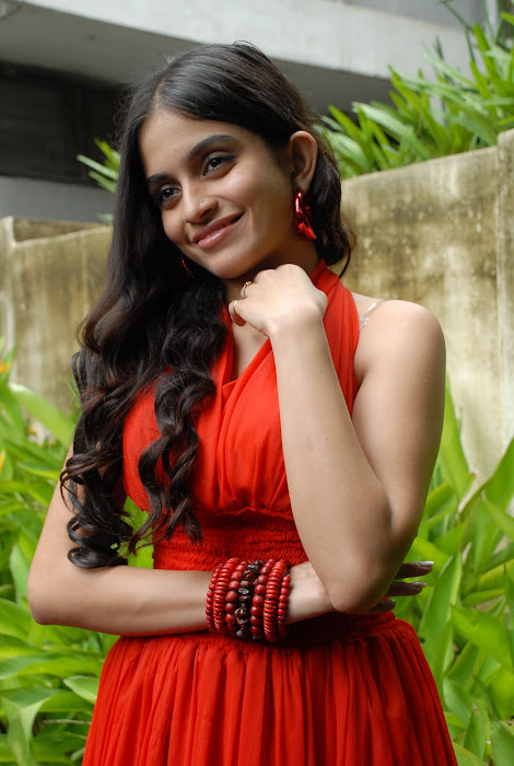 sheena shahabadi shoot red dress cute stills